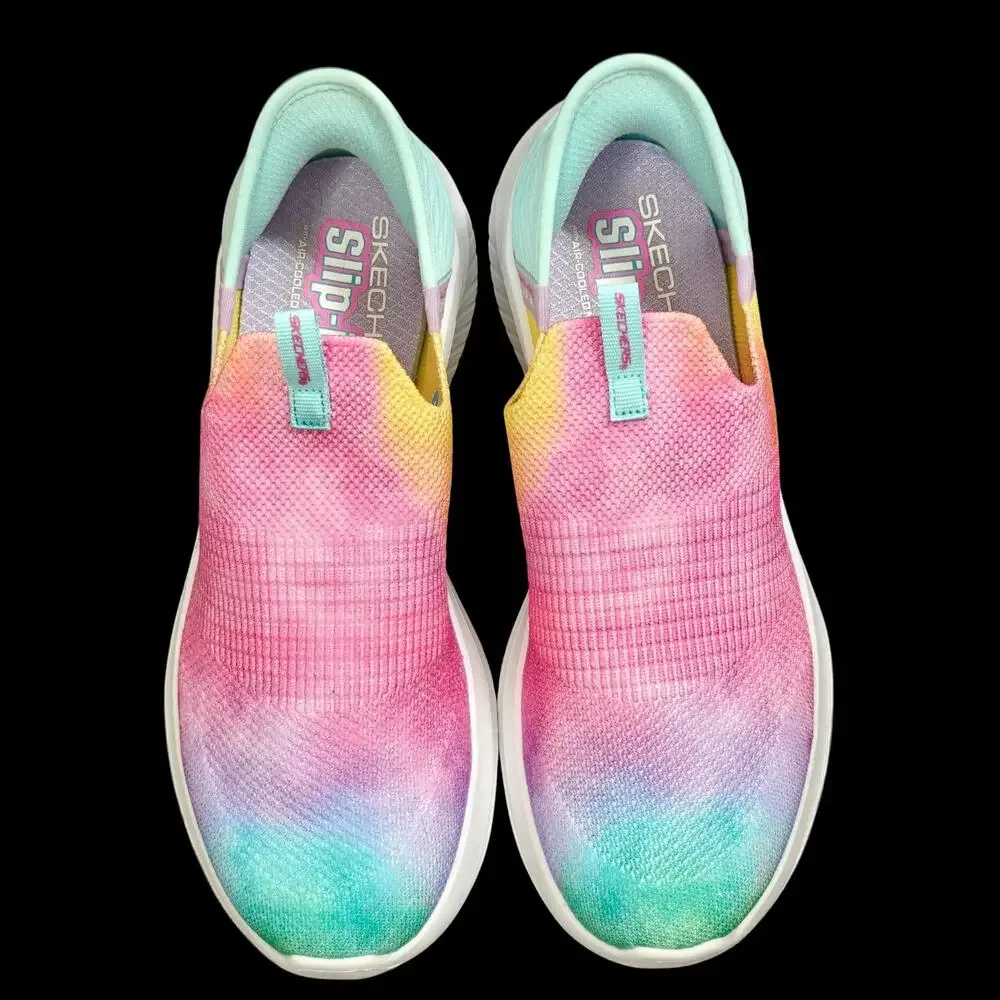Skechers Slip-Ins Ultra Flex 3.0 Pastel Cloud Sneakers Girls Size 4.5 Kids Shoes
